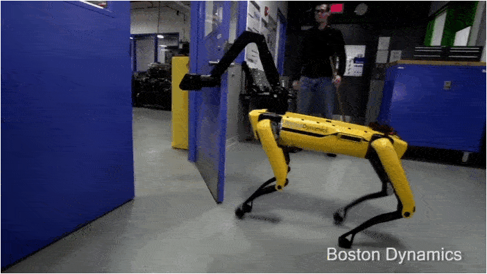 Boston Dynamics spotmini abre puerta