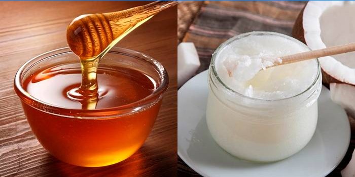 Miel y aceite de coco
