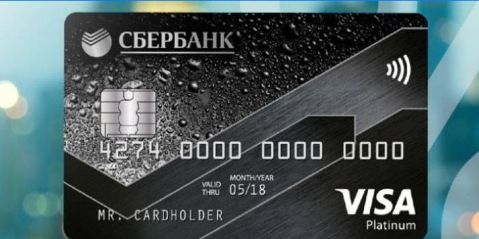 Tarjeta negra Visa Platinum Sberbank