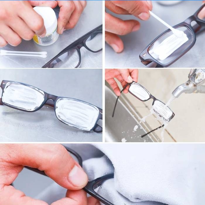 Agente de grabado de vidrio para pulir lentes