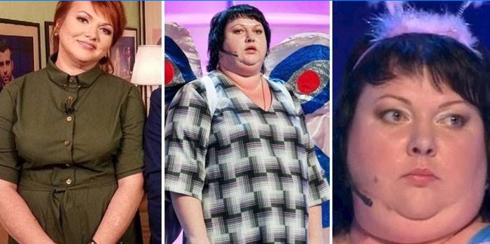 Kartunkova antes y después de perder peso