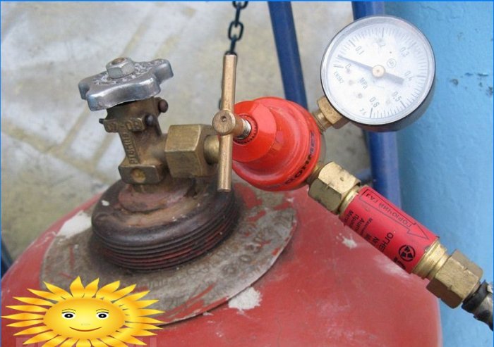 reductor de gas con manómetro