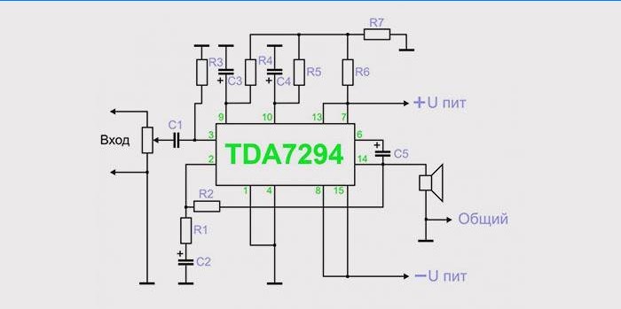 Circuito para subwoofer en chip TDA 7294 5 = Amplificador para circuito automático de subwoofer