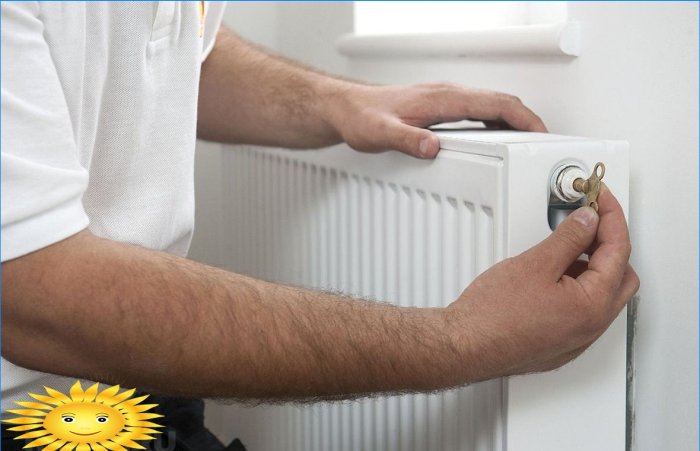 Aire en el sistema de calefacción de una casa particular.