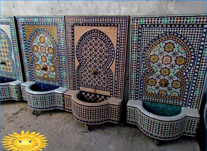 Azulejos marroquíes Zellidge: características y ejemplos de fotos