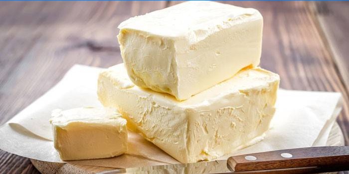 Pedazos de margarina