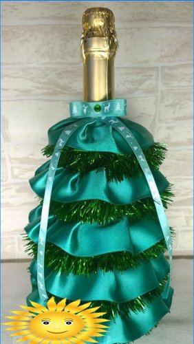 Ideas para decorar una botella de champán en Navidad