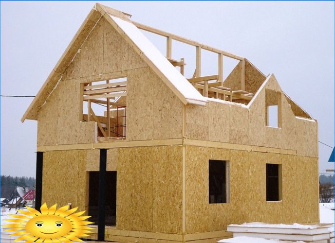 Construcción de una casa de estructura a partir de paneles SIP.