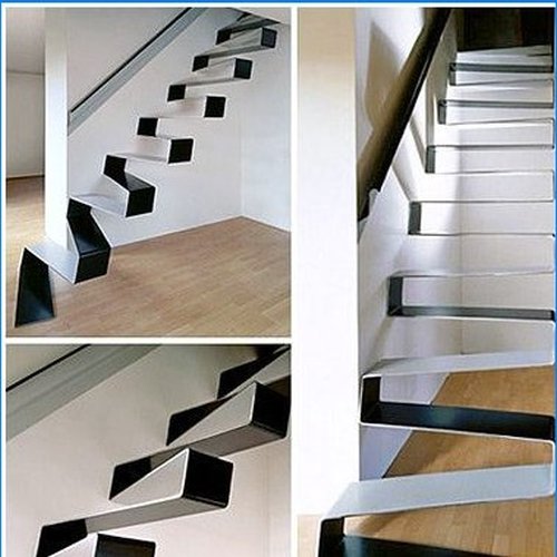 Escaleras de metal modernas