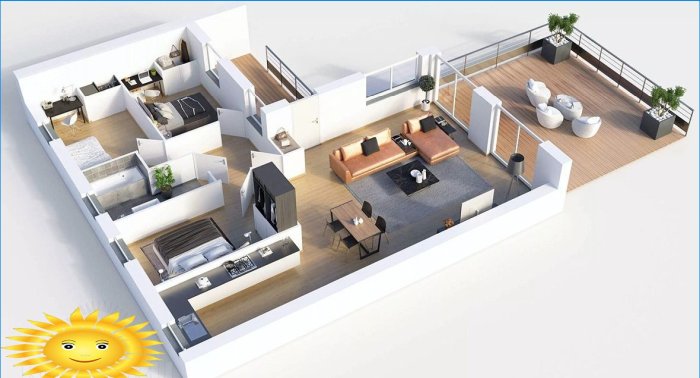 Visualización del diseño de la casa FloorPlan 3D