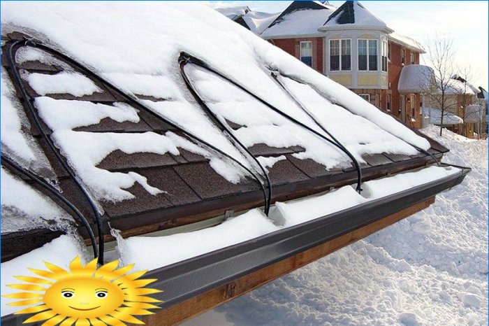 Calefacción de desagües y techos: sistemas antihielo DIY