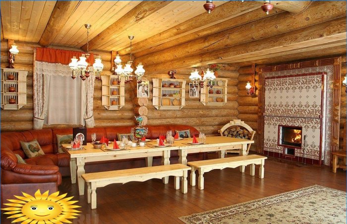 Interior al estilo de una finca rusa