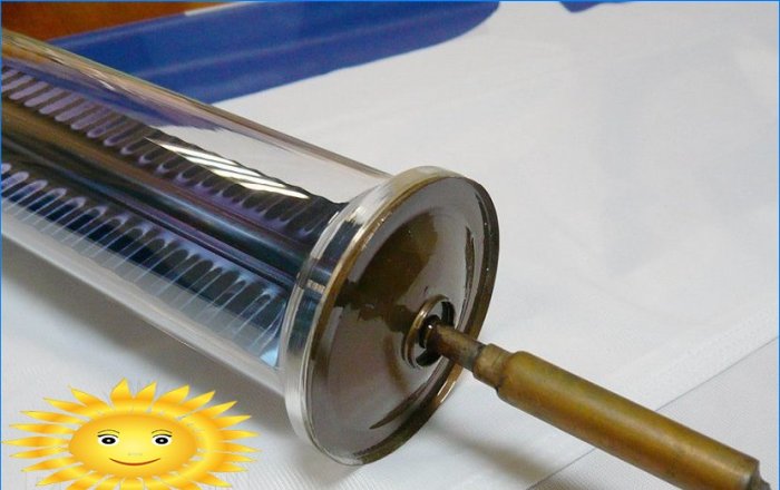 Colector solar de vacío para calefacción doméstica