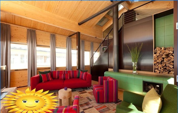 Interior de la sala de estar estilo chalet: 5 características de un espacio armonioso