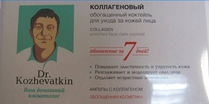 Cóctel enriquecido para el cuidado de la piel del rostro por el Dr. Kozhevatkin