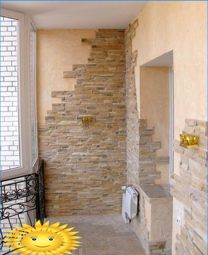 Decorar el balcón con piedra decorativa.