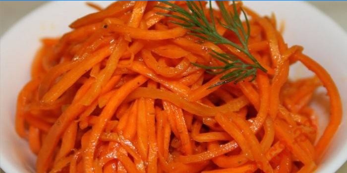 Zanahorias coreanas con condimento