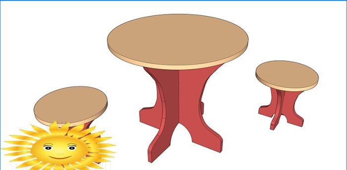 Muebles para el hogar de bricolaje: una mesa para niños de madera