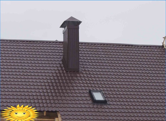 Paso de chimenea a través de techos de metal