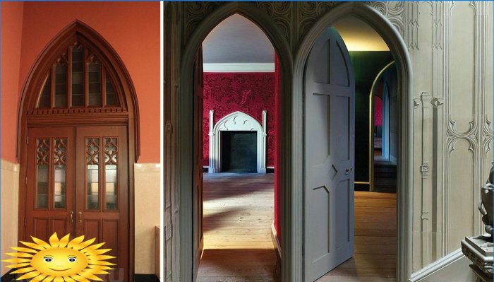 Puertas interiores de estilo gótico