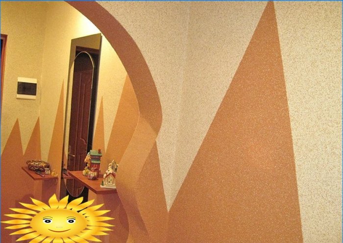 Yeso de mármol: decoración de paredes con chips decorativos