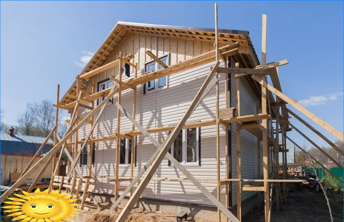 Construcción de una casa de madera