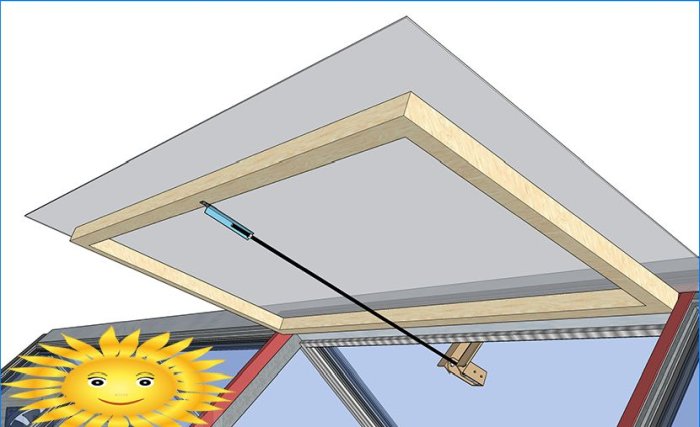 Cómo instalar un accionamiento eléctrico en la ventana para la ventilación automática del invernadero.