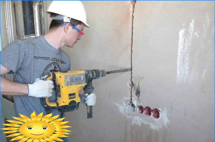 Cortar paredes para cableado: cómo cortar hormigón y ladrillo correctamente