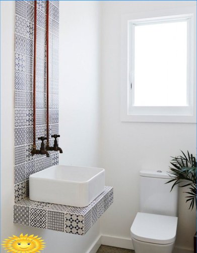 Ideas originales para la disposición y decoración de un baño pequeño.