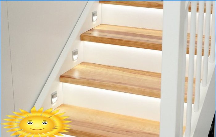 Iluminación de escaleras en la casa: cómo hacer iluminación automática de escalones.