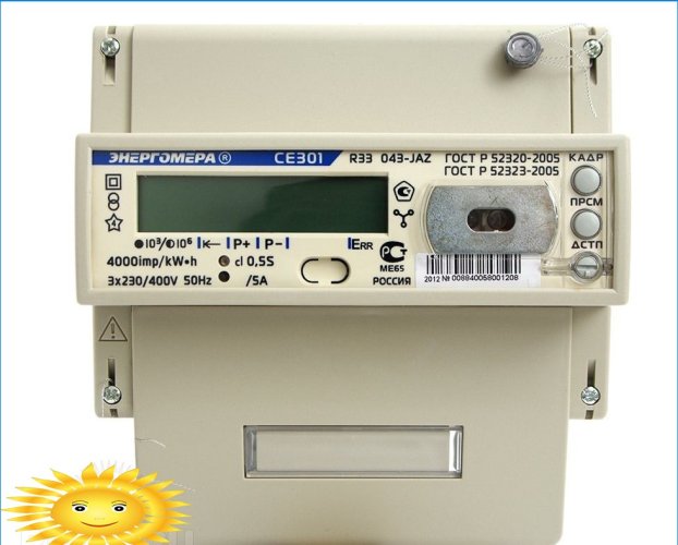 Contador de electricidad electrónico con interfaz RS-485