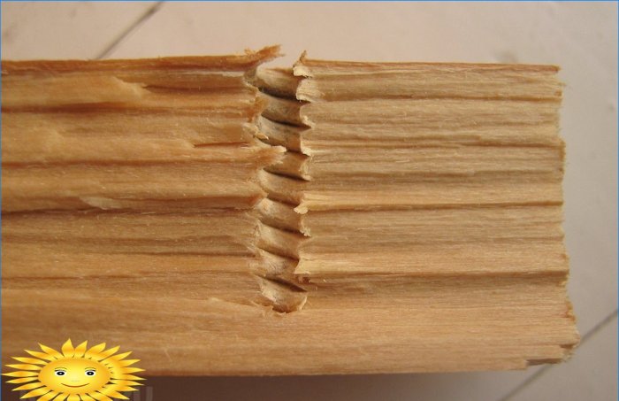 Rosca interior en madera fabricada con tornillo autorroscante