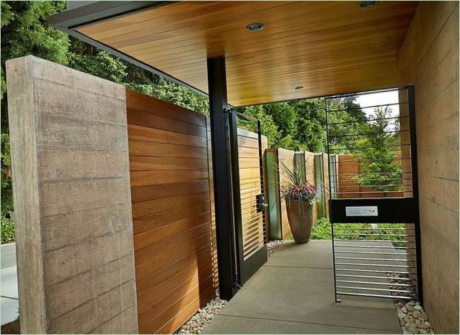 La Courtyard House en el lago Washington, Seattle, EE UU