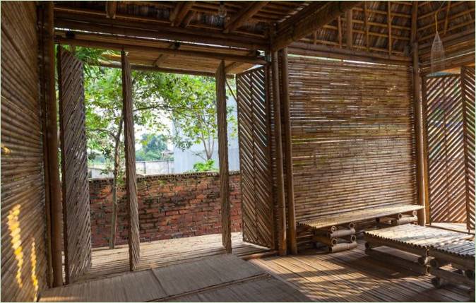 Diseño interior de una casa de bambú BB Home
