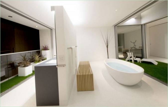 Diseño interior de un cuarto de baño