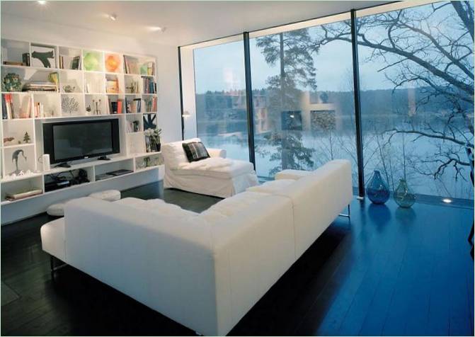 Elegante salón minimalista