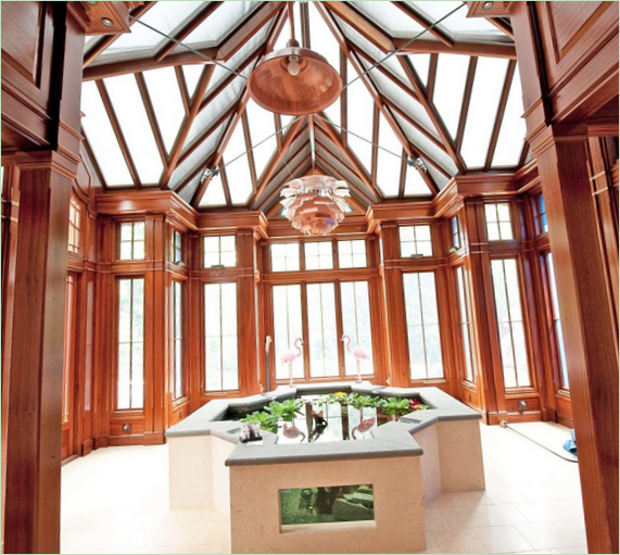 Exuberante diseño interior de invernaderos
