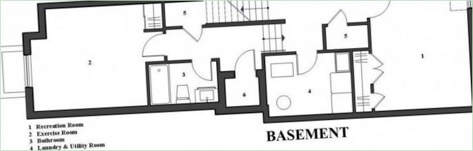 Casa lineal - plano del sótano