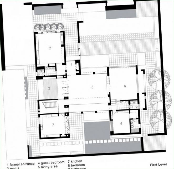 Planos esquemáticos de las habitaciones de la planta baja