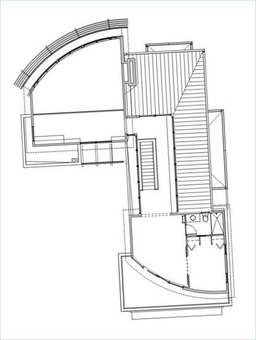 Plano de la residencia Sunset Point de David Vandervort Architects en Seattle