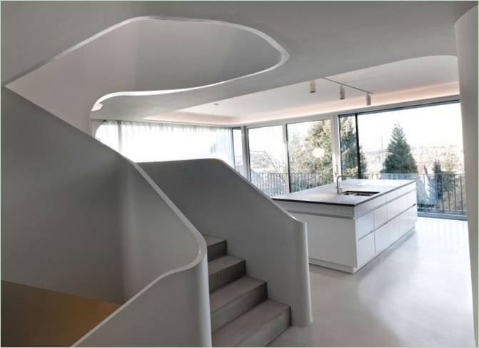 Diseño de cocina para una casa neomodernista Ols Nouvs en Alemania