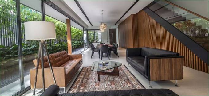 Acogedor interior de una confortable vivienda en Singapur