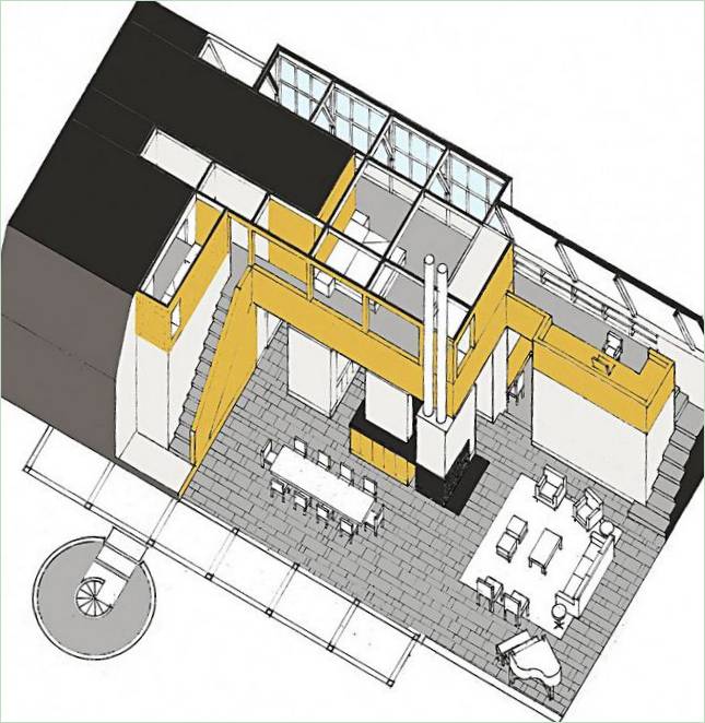 Modelo tridimensional del edificio