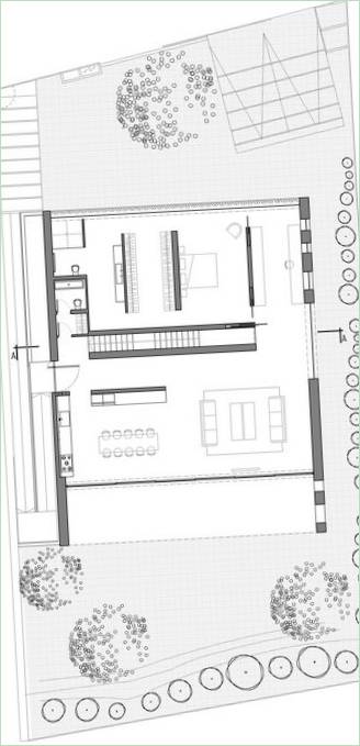 Plano Una casa para un arquitecto