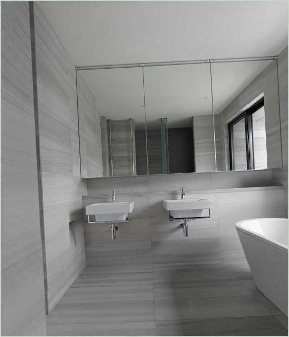 Aussie House Melbourne baño en tonos grises