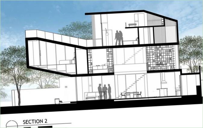 Plano de la Casa OOI por Czarl Architects