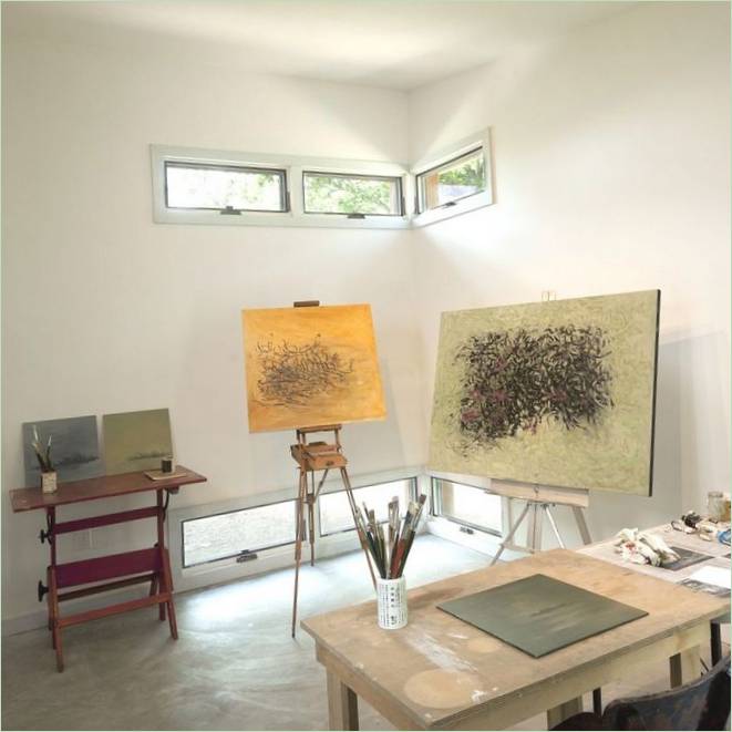 Interior del estudio de un artista