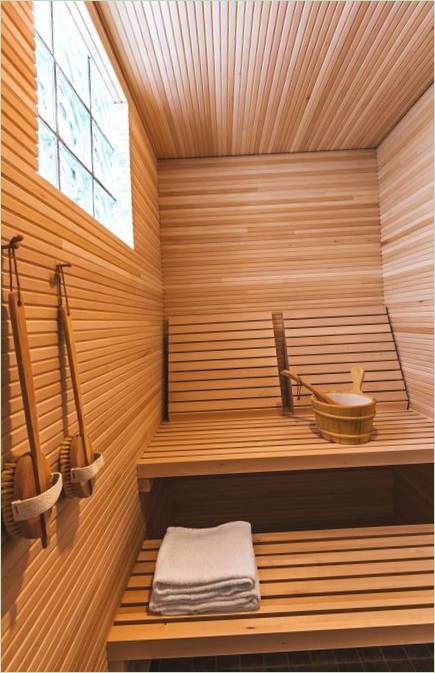 Sauna en Hall House Country House, Minnesota