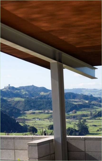 Vista desde la elegante Foothills House de Nueva Zelanda