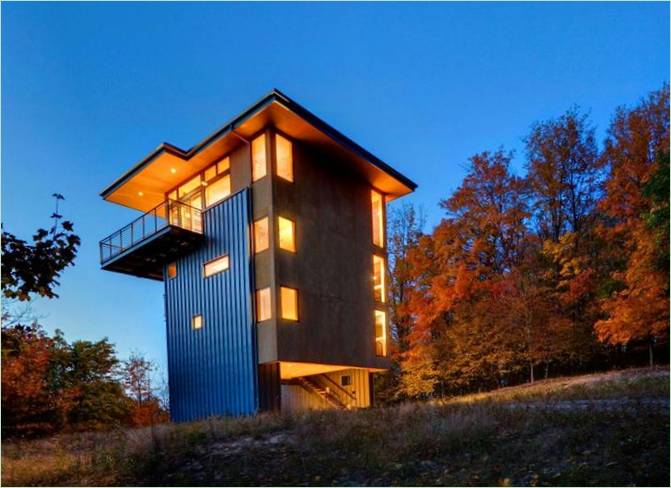 Intrigante arquitectura de casas en Michigan, EE.UU.: Glen Lake Tower